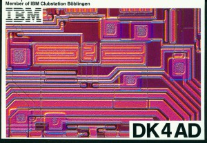 erste Version der QSL-Karte von DK4AD (gesponsert vom IBM-Klub)